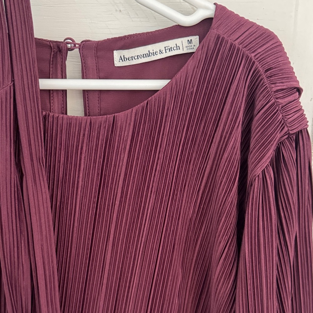 Abercrombie & Fitch Long Sleeve Dress - Burgundy